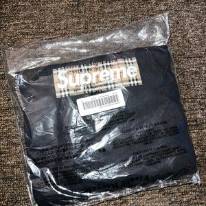 Black Supreme Burberry Tee